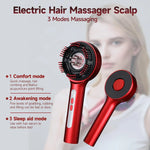 3-in-1 Electric Scalp Massager & Hair Oil Applicator Brush – Portable Waterproof Head Massager for Hair Growth & Relaxation